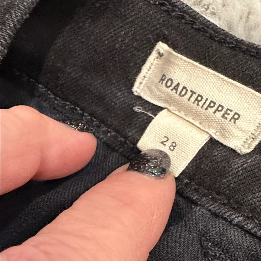 Madewell Roadtripper High Rise Skinny Jeans Black Magic Pockets Stretch Size 28 - Picture 8 of 12